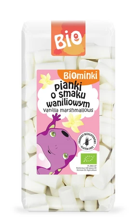 BIOMINKI Pianki o smaku waniliowym BIO 100g