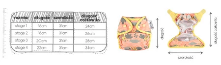 Close, Pop-in pieluszka wielorazowa AIO Z NAPAMI, Orangutan