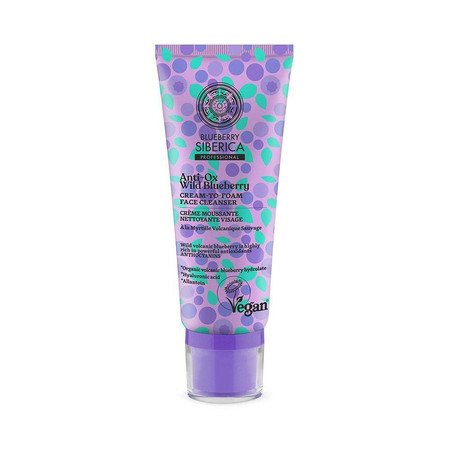 Wegańska, kremowa pianka oczyszczająca do twarzy, 100ml BLUEBERRY SIBERICA
