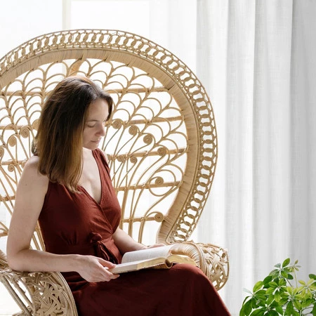 Zasłona gotowa Rosi 1 na taśmie 140 x 270 cm, Biały