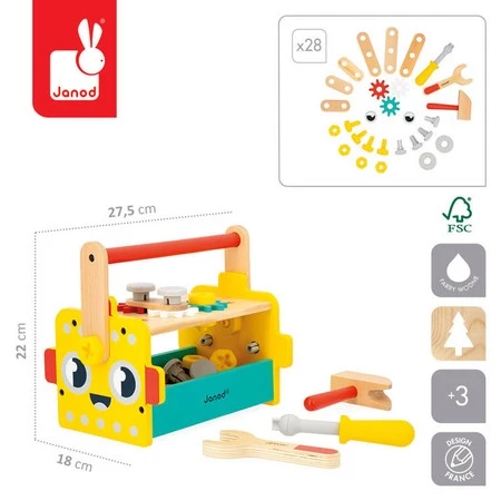 Janod  Skrzynka z narzędziami Robot Brico ‘Kids
