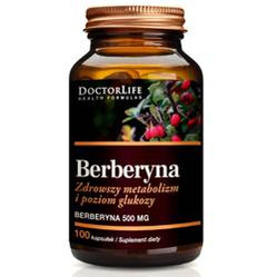 Doctor Life Berberine 500 mg Berberyna na wsparcie metabolizmu i poziom glukozy 100 kaps.