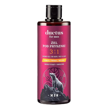 Duetus for Men Żel pod prysznic 3w1 energetyzujący 300 ml