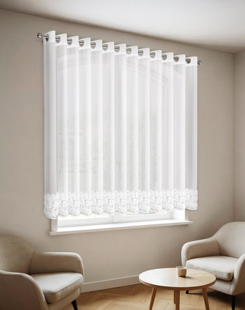 Firanki MH/Z/ROSES/8/B 400X160 PRZELOTKI SZYFON