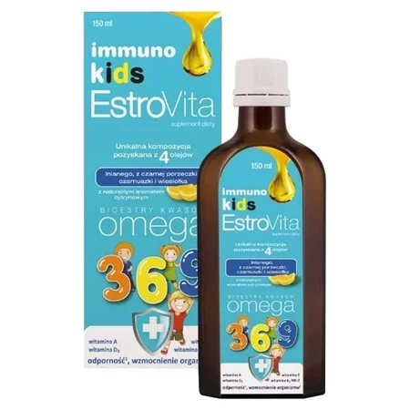 EstroVita Immuno Kids Omega 3-6-9 dla dzieci 150 ml