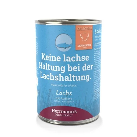 HERRMANN'S MANUFAKTUR Selection Dog Lachs - łosoś z morelami (400g)