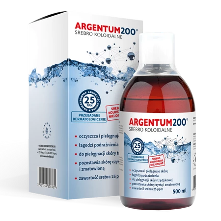 Aura Herbals, Argentum200 tonik (25 ppm) srebro Koloidalne, 500 ml