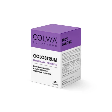 Colvia Colostrum + Betaglukany + Probiotyki na odporność 60 kaps.