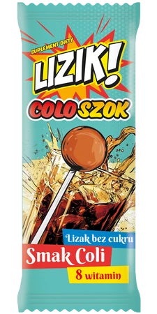 Lizik COLOSZOK lizak bez cukru smak coli 1 szt. STARPHARMA