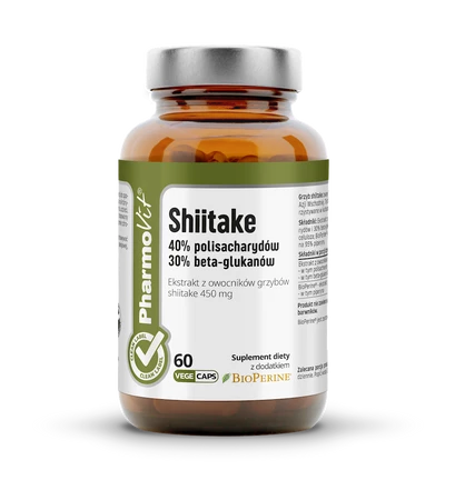 Pharmovit Grzyb shiitake ekstrakt 450 mg na wsparcie odporności 60 kaps.