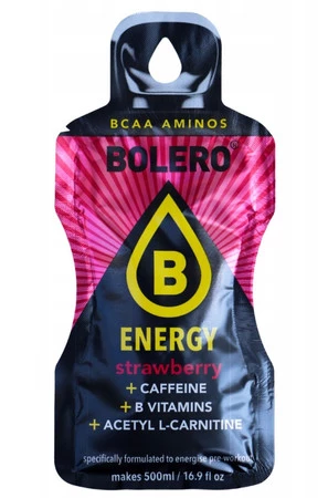Bolero Energy Strawberry 7g napój w proszku ze stewią