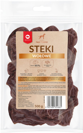 Maced Steki wołowe - przysmaki dla psa - 500g