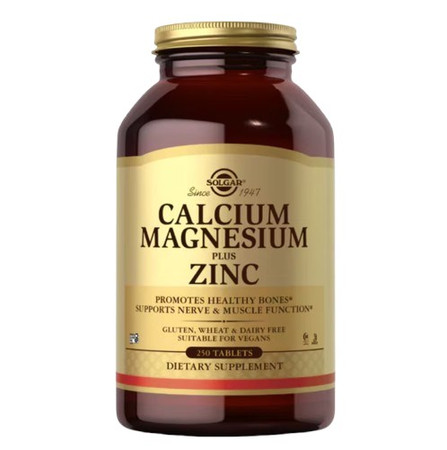 SOLGAR Calcium Magnesium plus Zinc - Wapń, Magnez Plus Cynk 250 tabl.