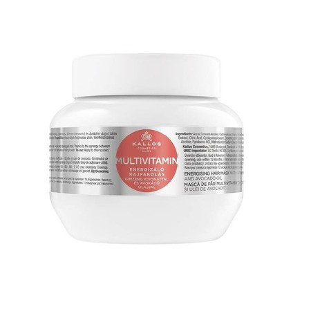 KJMN Multivitamin Energising Hair Mask energetyzująca maska do włosów z ekstraktem z żeń-szenia i olejem awokado 275ml
