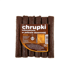 Chrupki kukurydziane w polewie czekoladowo-deserowej 120 g