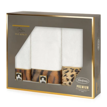 Komplet Ręczników Eva 23 46 x 36 x 7 cm, Kremowy