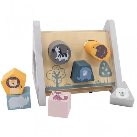 Viga PolarB Drewniany edukacyjny sorter z klockami piramida