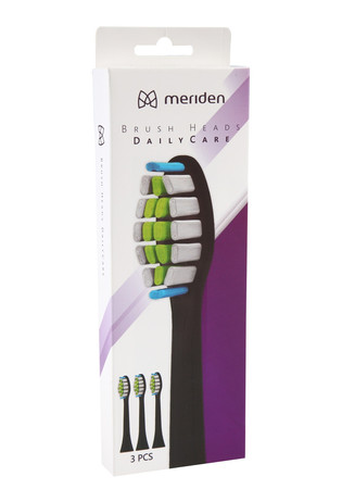 MERIDEN końcówki Sonic+ DailyCare BLACK FAMILY 3szt.