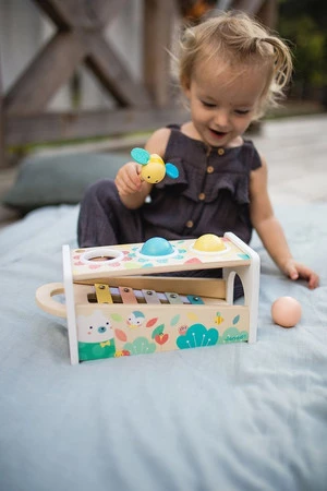 Janod Drewniane cymbałki z kulodromem Pure