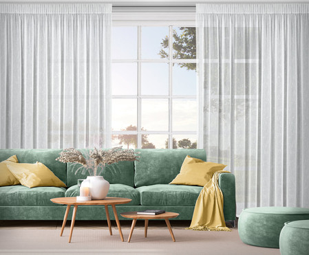 FIRANA GOTOWA KELLY NA TAŚMIE 300 X 250 CM BIAŁY