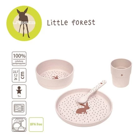 Lassig Komplet naczyń dla dzieci Little Forest Zajączek
