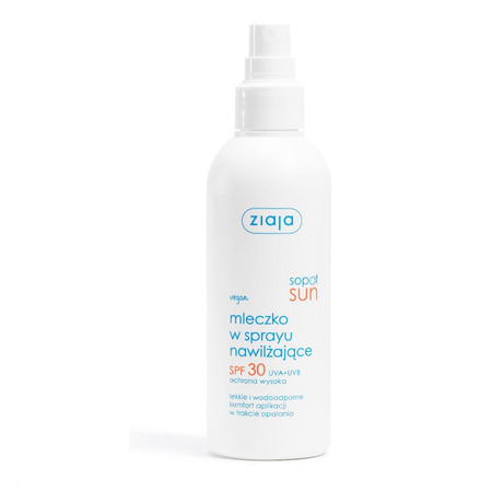 Ziaja, Mleczko w sprayu nawilżające do opalania SPF 30+ 170ml