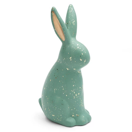 Ozdoba Wielkanocna, Figurka ceramiczna, kolor zielony, rozmiar 13 x 9 x 25 cm