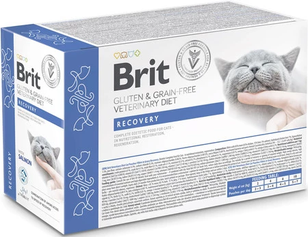 BRIT GF Veterinary Diet RECOVERY Cat z Łososiem 85g