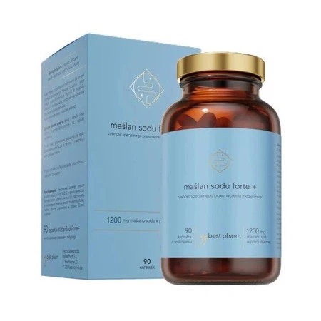 MyBetsPharm Maślan Sodu Forte+ suplement  wspierającu układ pokarmowy 90 kaps