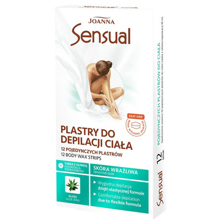 Joanna plastry do depilacji ciała Aloes 12szt