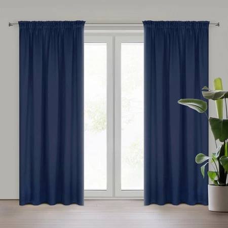 ZASŁONA GOTOWA D91 PARISA NA TAŚMIE 135 X 270 CM GRANATOWY