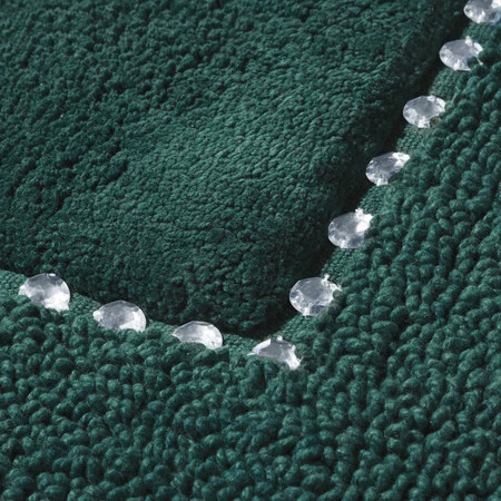 DYWANIK ŁAZIENKOWY CHIC 60 X 90 CM CIEMNOZIELONY