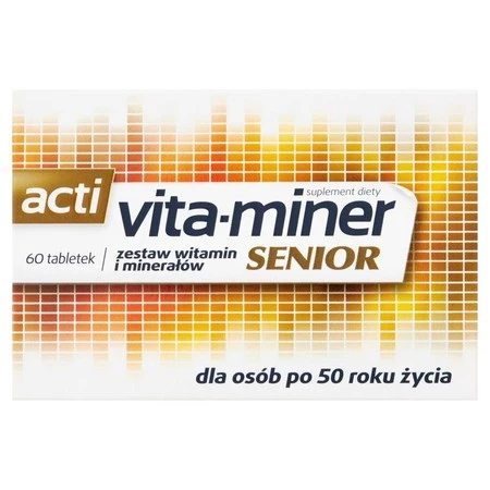 Alofarm Vita-Miner Senior dla osób po 50 roku życia 60 drażetek