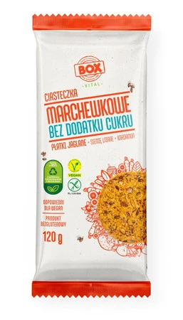 Ciasteczka jaglano-marchewkowe bezglutenowe 120 g
