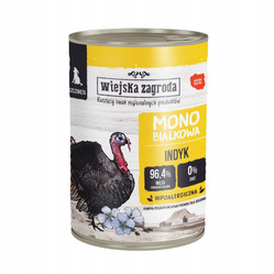 Wiejska Zagroda  Monobiałkowa Indyk - Karma mokra dla psa szczeniaka - 400g