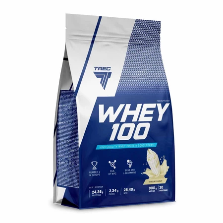 Trec WHEY 100 białko koncentrat WPC 900g smak Vanilla