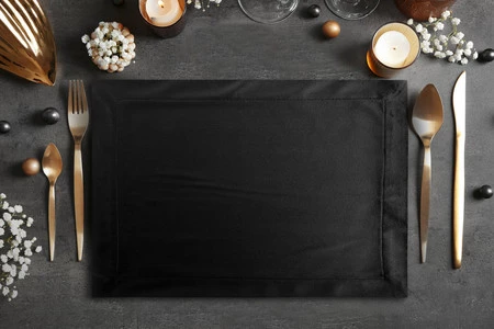 OBRUS MELINDA 40 X 140 CM CZARNY