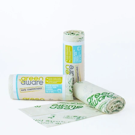 GreenAware, Kompostowalne worki na śmieci 12 L, 14 szt.