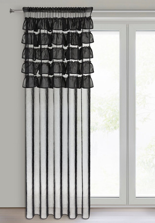 FIRANA GOTOWA AURA NA TAŚMIE 140 X 270 CM CZARNY
