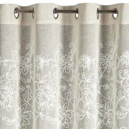 Zasłona ZAS/LILY/BEŻ 140X250 PRZELOTKI