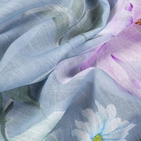 ZASŁONA GOTOWA FLORA 140 X 250 CM POPIELATY