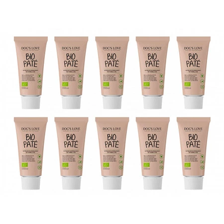 Zestaw 10x DOG'S LOVE BIO Pate - ekologiczna pasta mięsna dla psa (80g)
