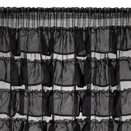 FIRANA GOTOWA AURA NA TAŚMIE 140 X 270 CM CZARNY