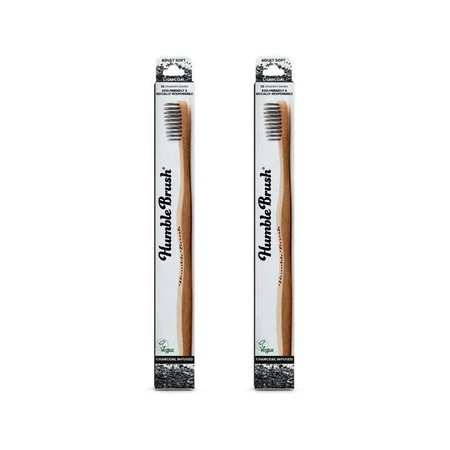 Humble Brush, Bambusowa szczoteczka do zębów dla dorosłych z włóknem węglowym, CHARCOAL