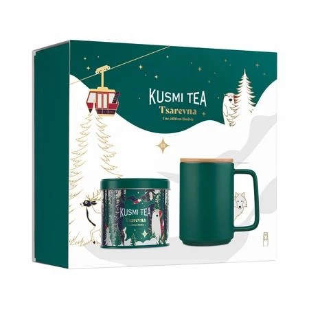 Kusmi Tea - Zestaw Herbata Tsarevna 120g + Kubek z zaparzaczem