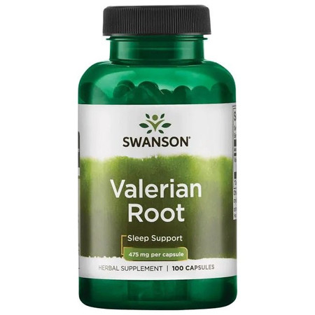 Swanson Valerian Root 475 mg na wsparcie w zasypianiu 100 kaps.