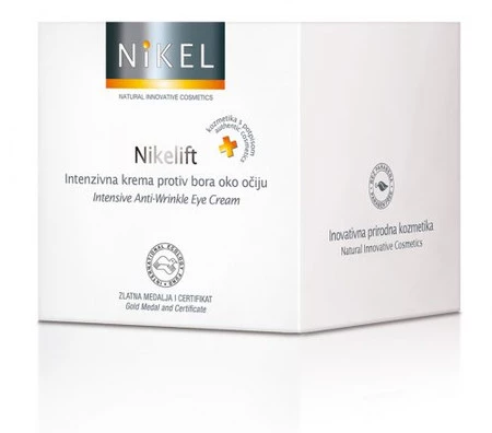 Nikel, NIKELIFT, Przeciwzmarszczkowy krem pod oczy z pomarańczą, kwiatem immortelle, olejkiem sezamowym i wit. E, 15 ml