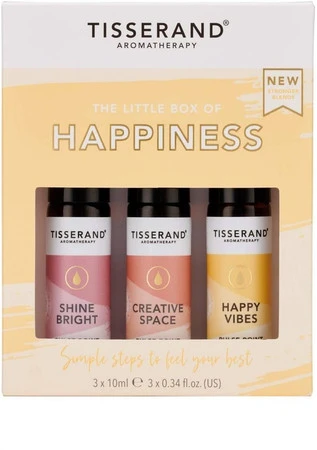 The Little Box of Happiness - Zestaw olejków eterycznych na lepsze samopoczucie (3x10 ml)
