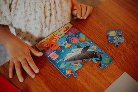 Mudpuppy Puzzle-kartka z życzeniami Rekin 12 elementów 3+