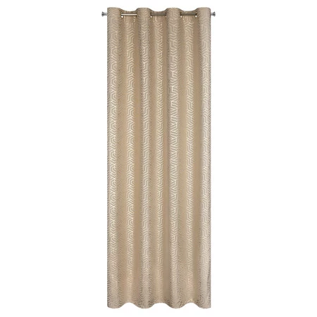 ZASŁONA GOTOWA SEMI 140 X 250 CM CIEMNOBEŻOWY